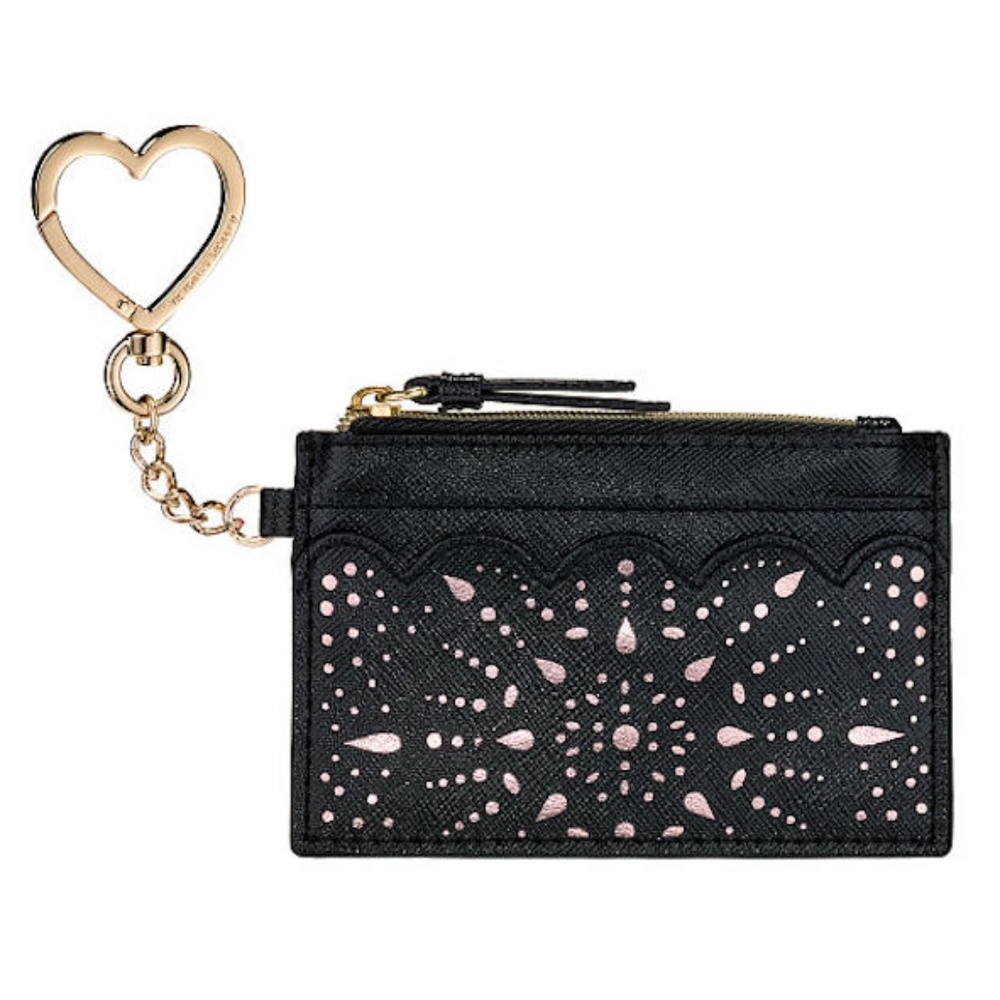 Victoria's Secret Laser floral Metallic Card Case - Picture 4 of 7